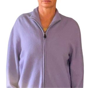 Rare Hermes 100 percent cashmere zip up in Lilac